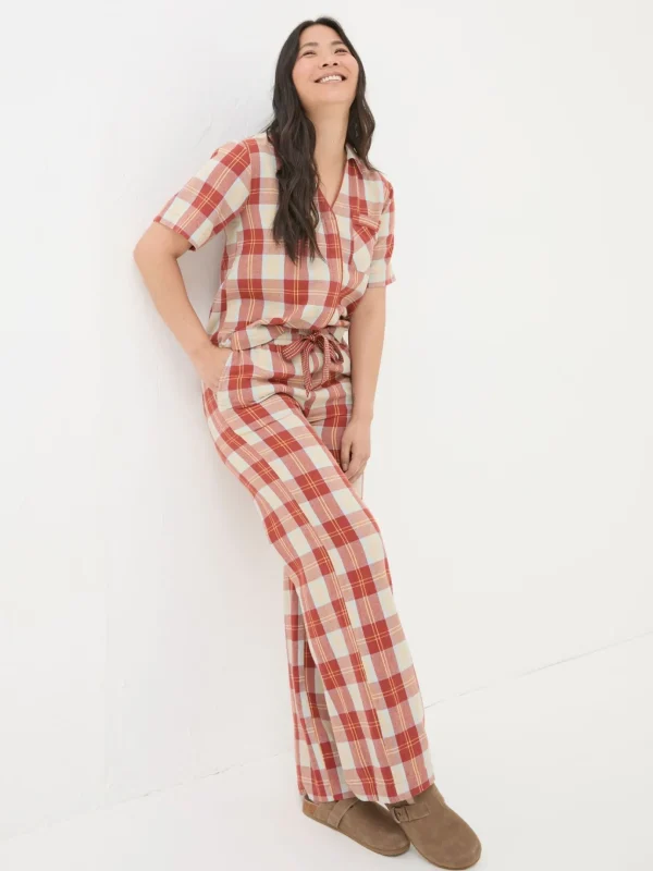 Lola Red Multi Check Pyjama Bottoms