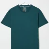 Lulworth Dark Teal 100% Cotton Organic Crew T-Shirt