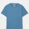 Lulworth Teal Blue 100% Cotton Organic Crew T-Shirt