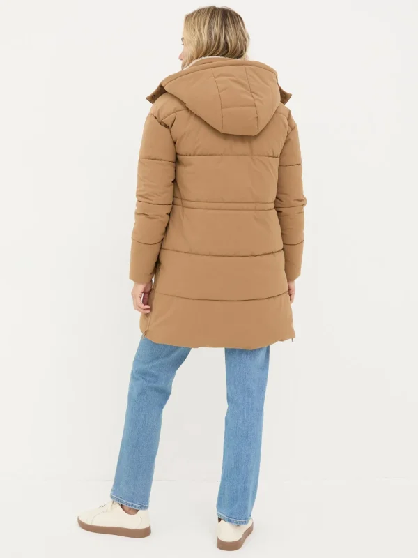 Maddie Tan Brown Puffer Coat