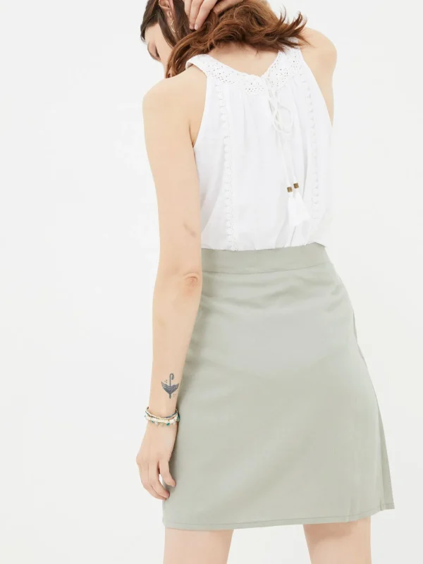 Mia Green Linen Blend Skirt