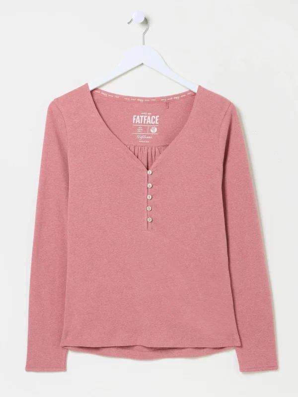 Mid Pink Lila Henley T-Shirt