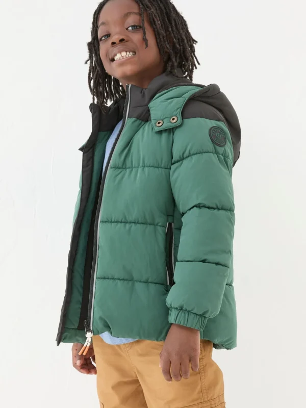 Milo Green Hooded Padded Jacket