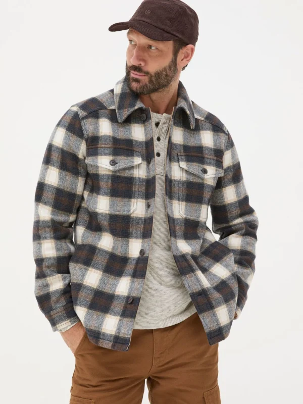 Milton Dark Brown Check Overshirt