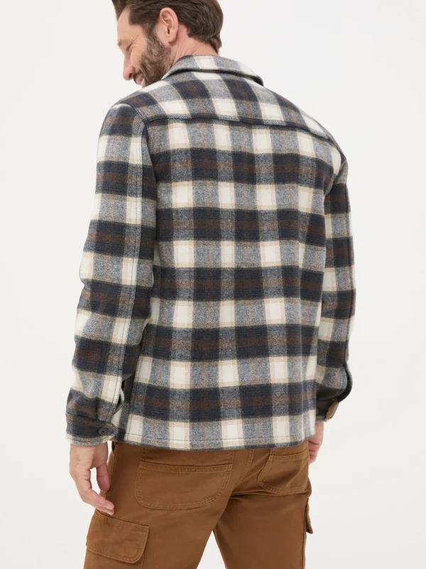 Milton Dark Brown Check Overshirt