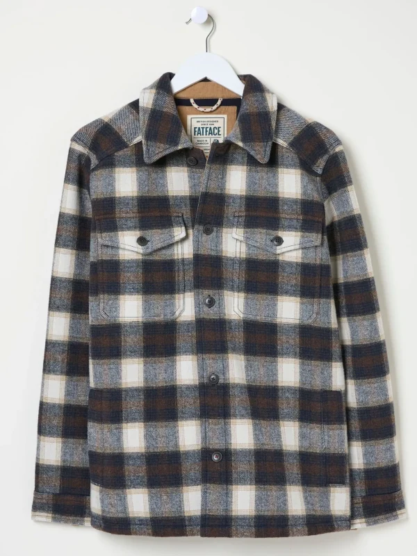 Milton Dark Brown Check Overshirt