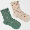 Multi 2 Pack Ditsy Floral Socks