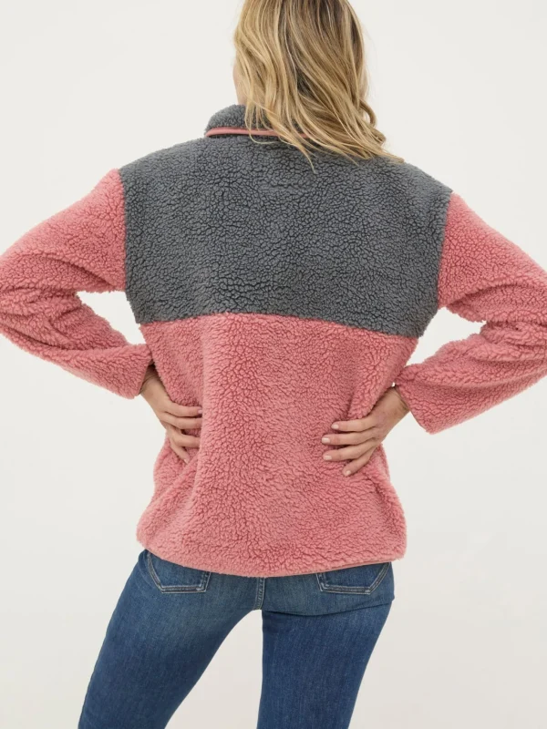 Multi Colourblock Half Neck Fleece