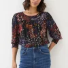 Multi Shelly Animal Blouse