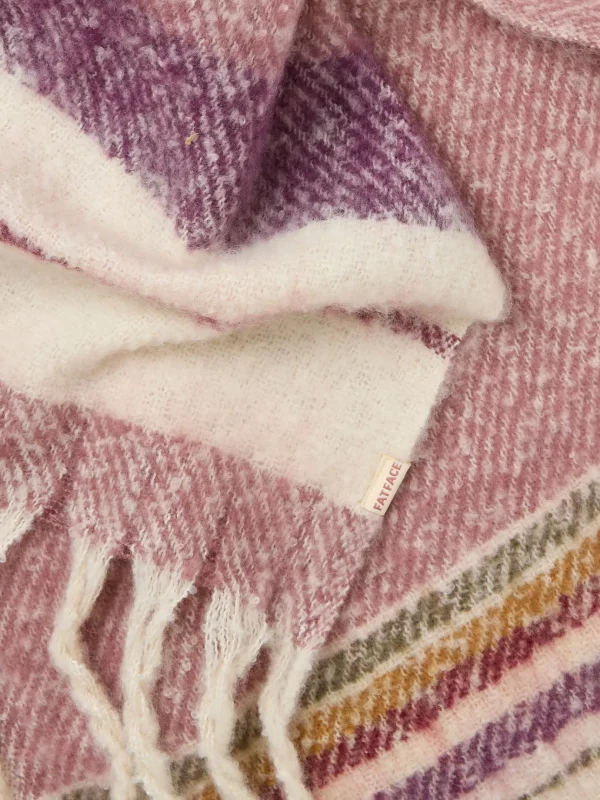 Multi Stripe Boucle Scarf