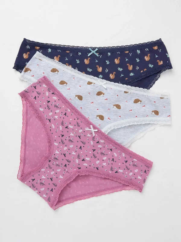 Multi Woodland Mini Knickers 3 Pack