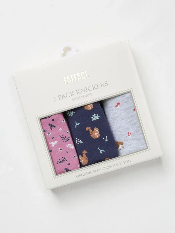 Multi Woodland Mini Knickers 3 Pack