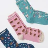 Multi Woodland Socks 3 Pack In A Box