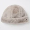 Natural Faux Fur Beanie