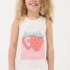 Natural Strawberry Jersey Vest Top