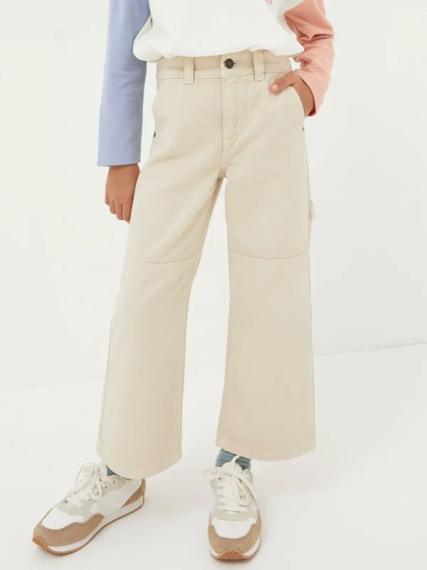 Natural Wide Leg Trousers