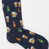 Navy Beer Socks