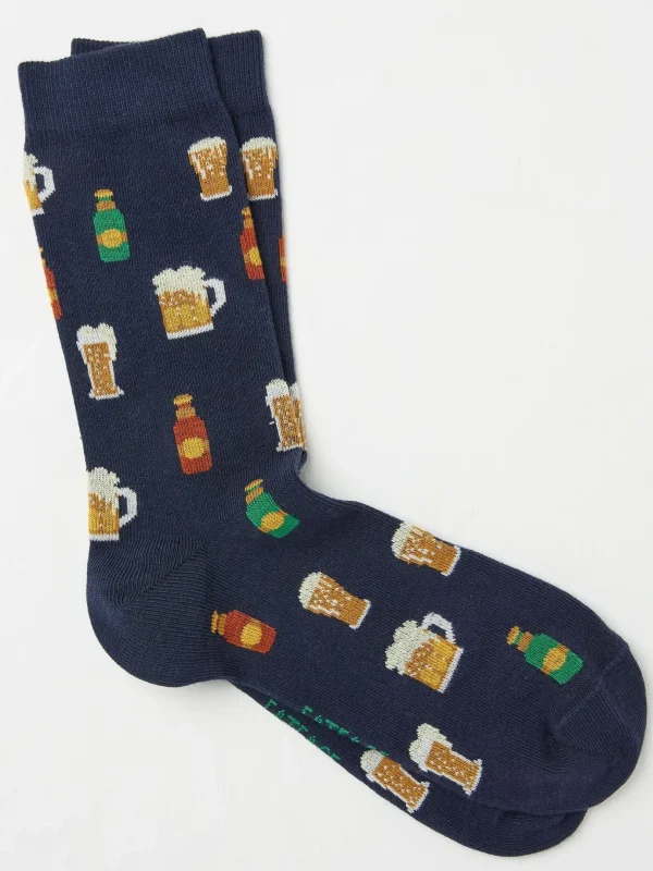 Navy Beer Socks