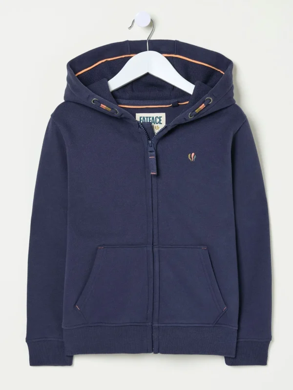 Navy Blue Adventure Zip Through Hoodie