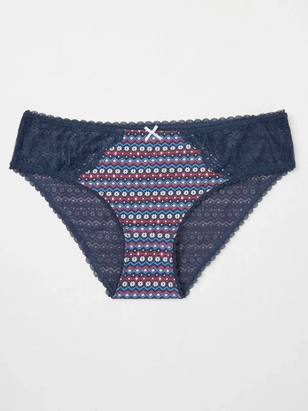 Navy Fair Isle Mini Knickers