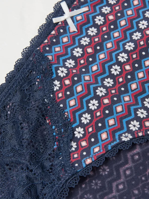 Navy Fair Isle Mini Knickers