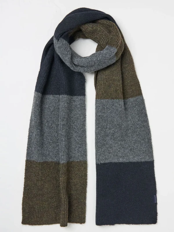 Navy Leo Colourblock Scarf