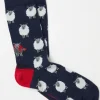 Navy Mens Sheep Socks 1 Pack