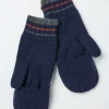 Navy Overflap Gloves