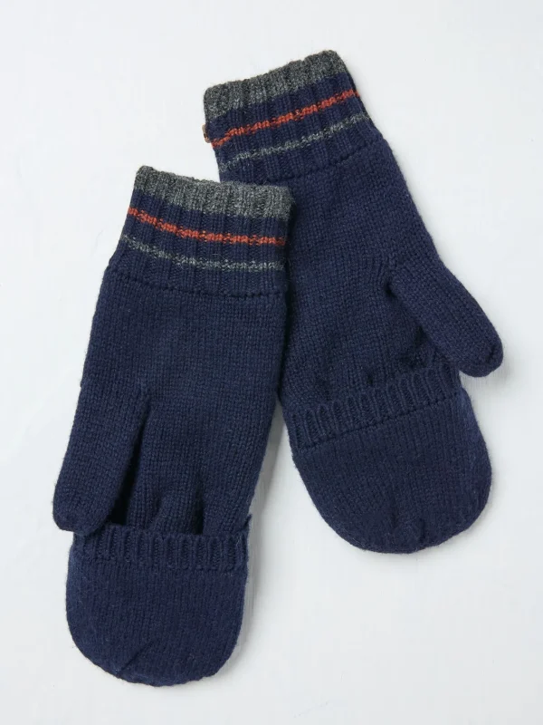 Navy Overflap Gloves