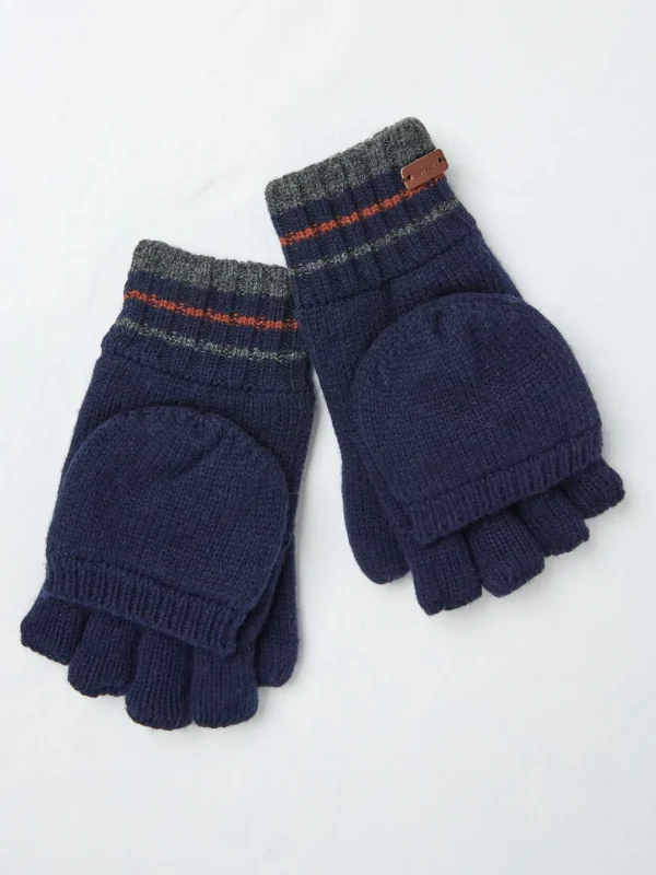 Navy Overflap Gloves