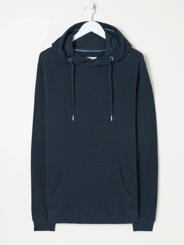 Navy Pique Hoodie