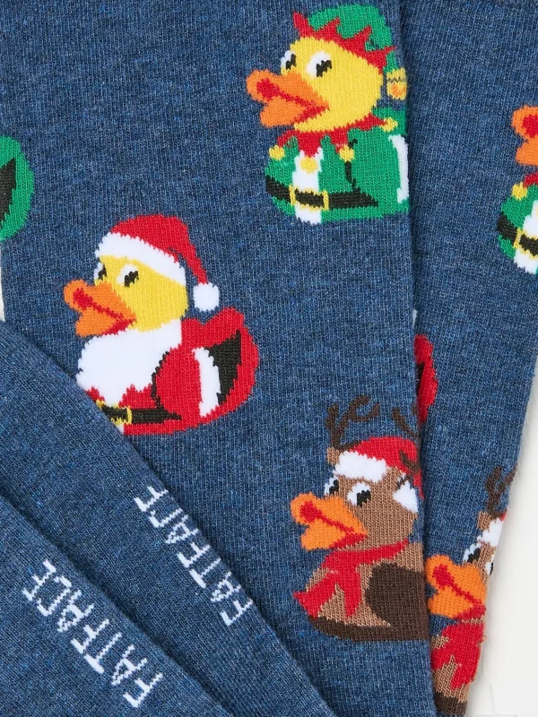 Navy Rubber Ducks Socks