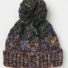 Navy Twist Colourblock Beanie