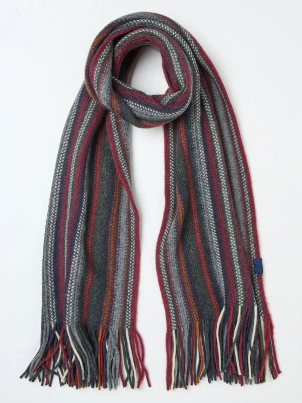 Navy Vertical Stripe Scarf