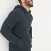 Navy Waffle Knitted Hoodie