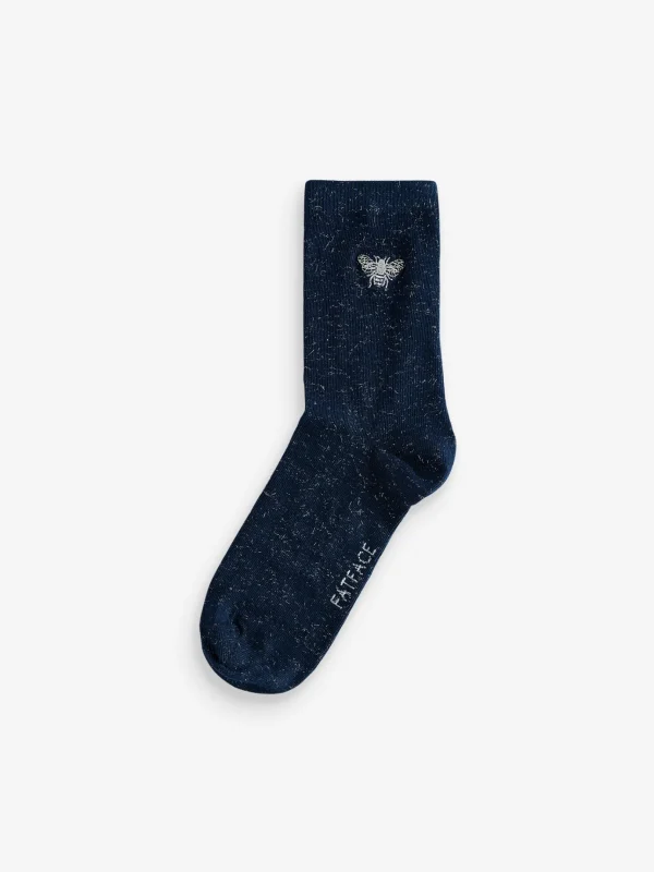 Navy Womens Bee Sparkle Socks 1 Pack