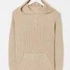 Oatmeal Knitted Hoodie