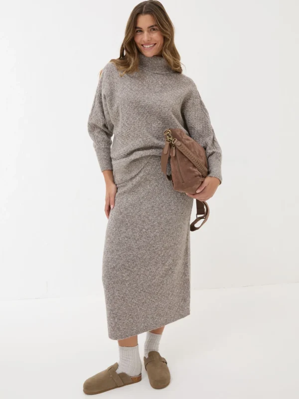 Oatmeal Knitted Skirt