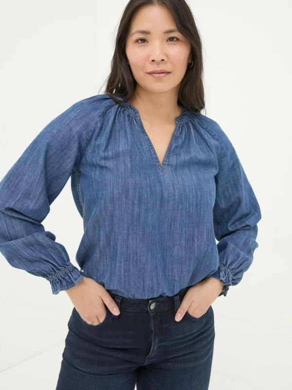 Pacey Vintage Blue Denim Blouse