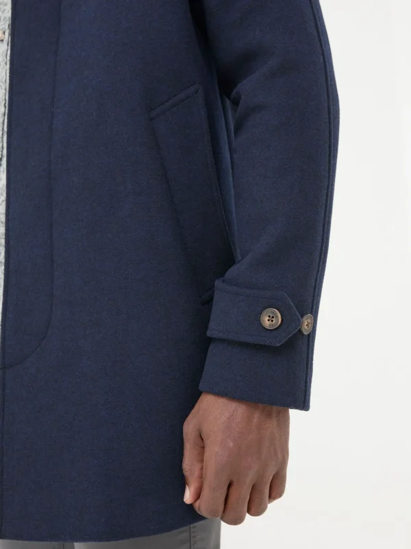 Pendeen Navy Blue Raglan Overcoat