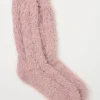 Pink Cable Lounge Socks