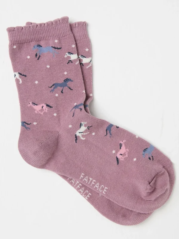 Pink Horse Kids' Socks 1 Pack