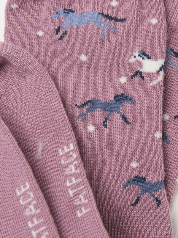 Pink Horse Kids' Socks 1 Pack