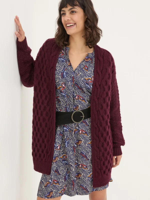 Plum Purple Ezzie Cardigan