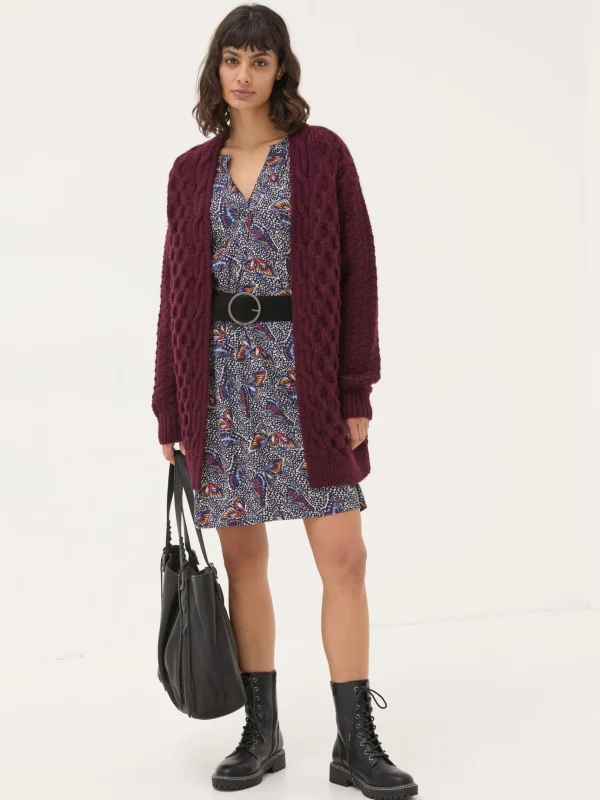 Plum Purple Ezzie Cardigan