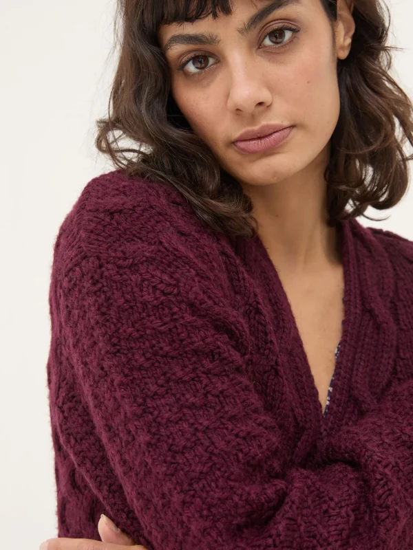 Plum Purple Ezzie Cardigan