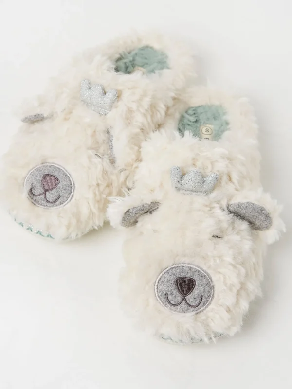 Poppy White Polar Bear Slippers