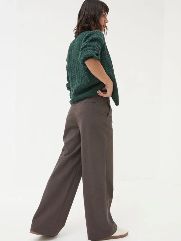 Presley Brown Herringbone Trousers