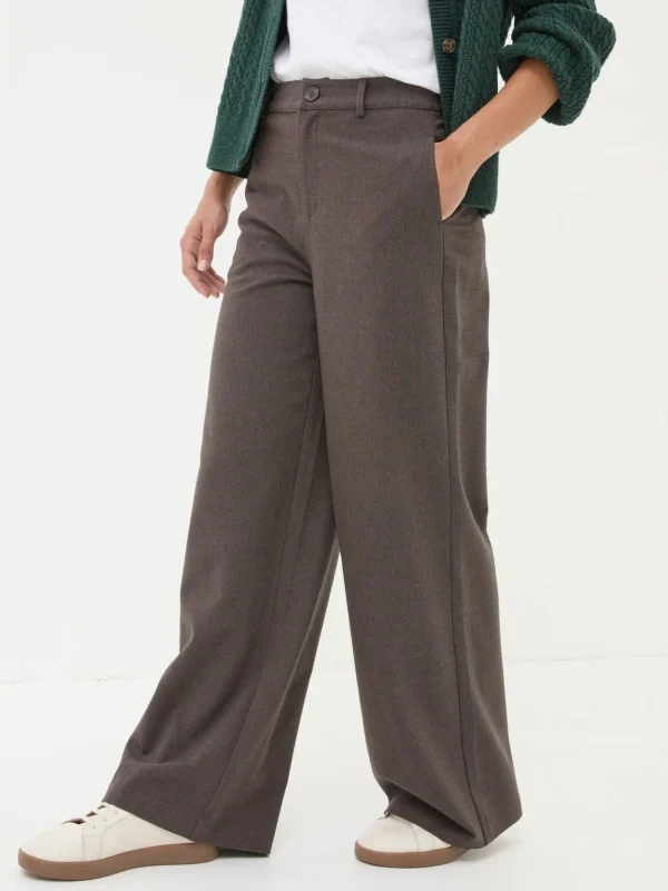 Presley Brown Herringbone Trousers