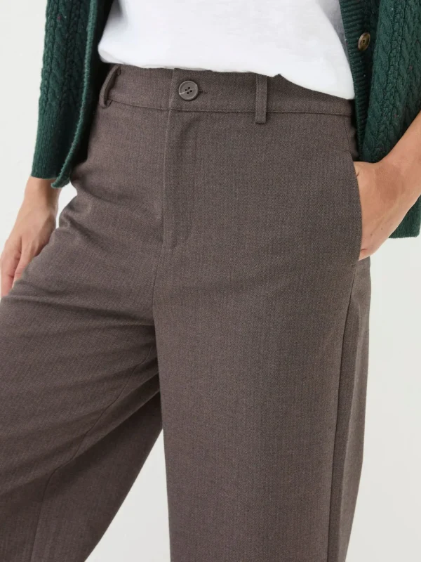 Presley Brown Herringbone Trousers